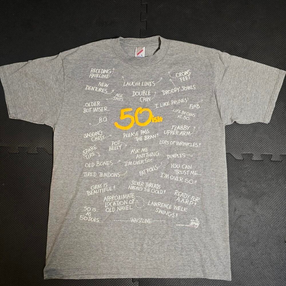 Vintage 1991 Jerzees Made in USA Tee with front and back print